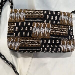 Vera Bradley Crossbody Purse in Retired Zebra Pattern